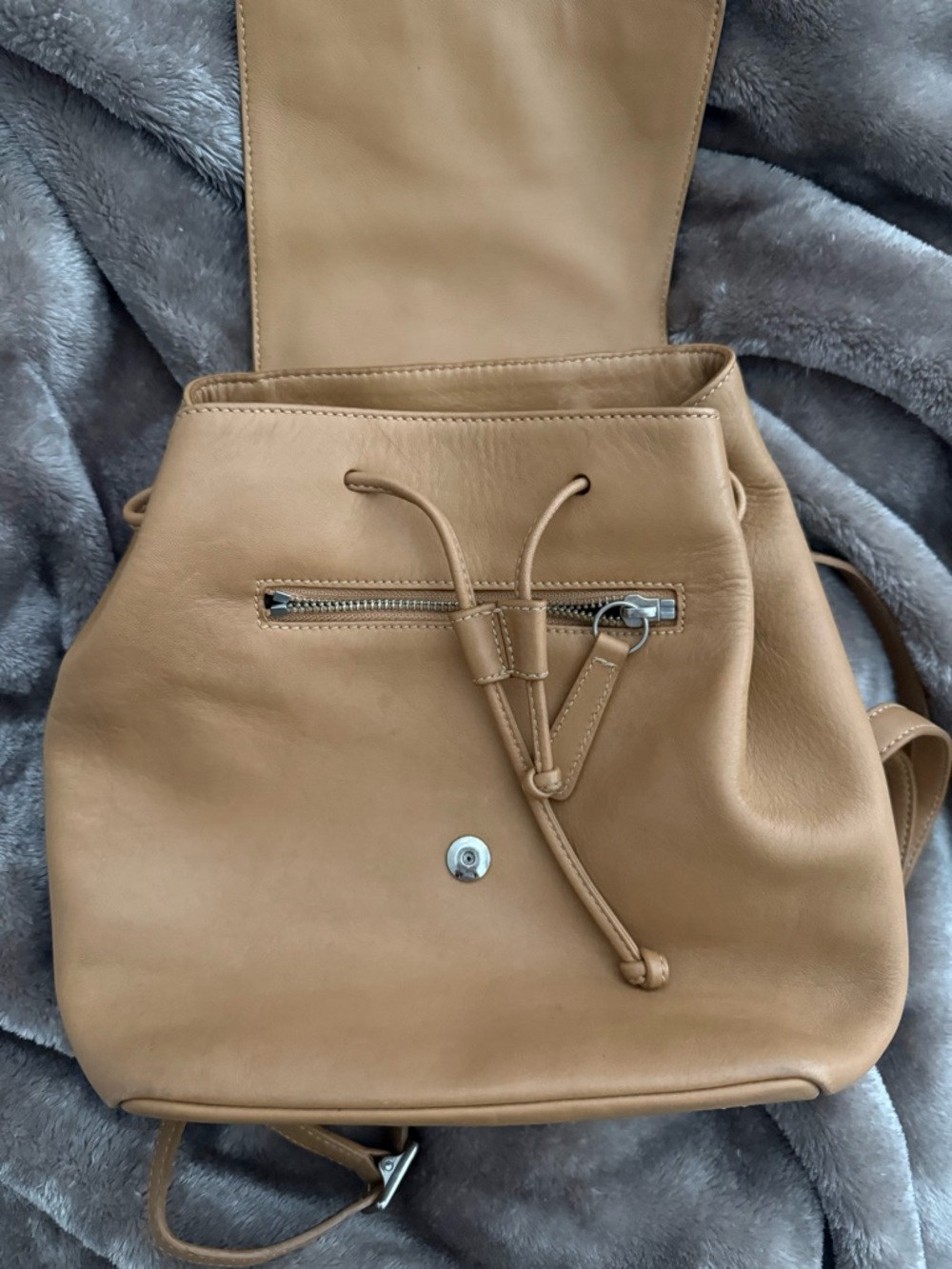 Coach Tan Leather Backpack Purse - Picture 2 of 4